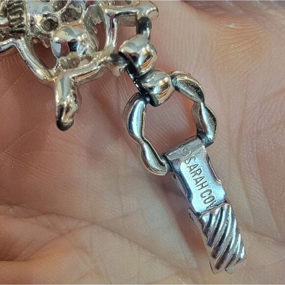 #SarahCoventry #Vintage Pink Red #AB #Rhinestone 8" long 1" Wide #Bracelet - Picture 12 of 12